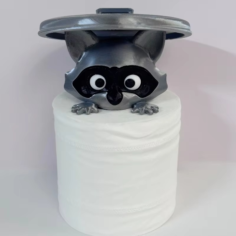 Home Decor Bathroom Ideas - 크리 에이 티브 만화 너구리 화장지