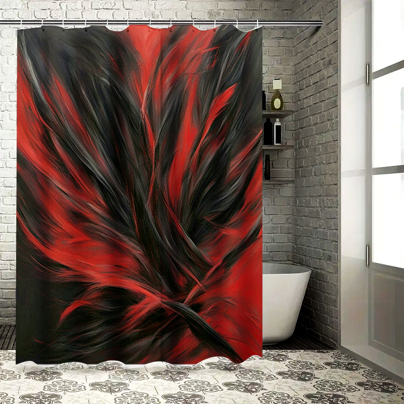 Home Decor Bathroom Ideas - 욕실 장식을위한 빨간색과 검은 색 추상
