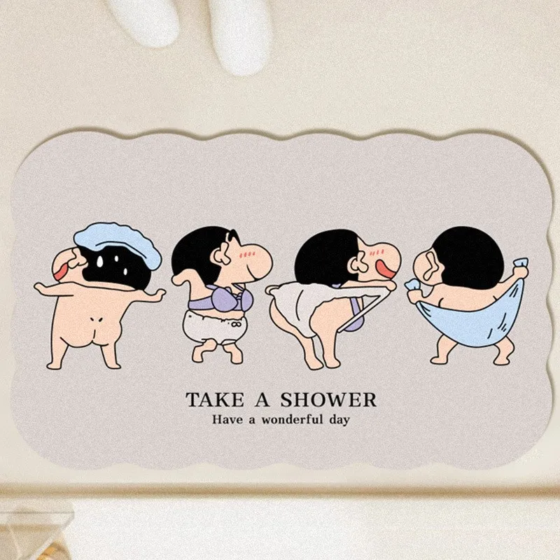 Home Bathroom Mats - 귀여운 만화 짱구 가정용 욕실 주방