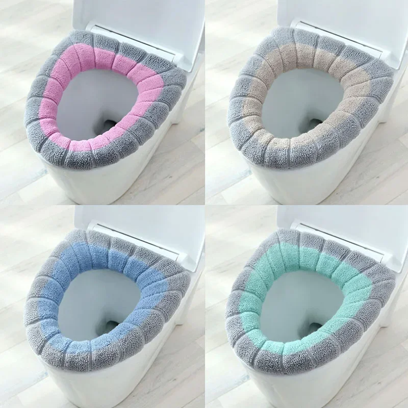 Home Bathroom Mats - 따뜻한 호박 무늬 변기 매트 더블