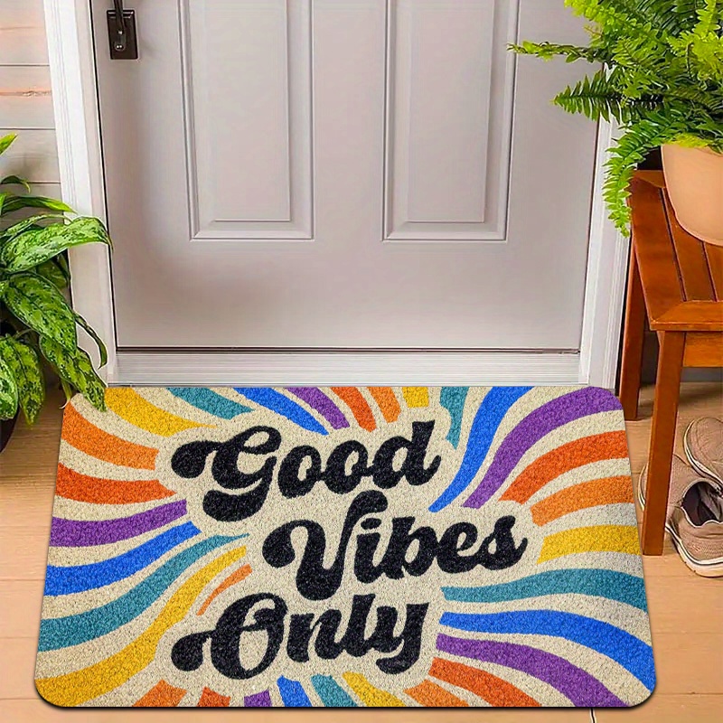 Home Goods Bathroom Rugs - VIKAMA 레인보우 카펫 굿무드 도어매트 웰컴