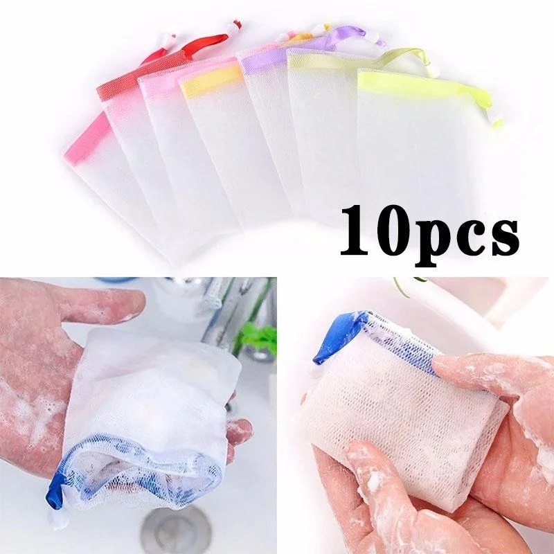 Home Bathroom Cleaning Kit - 10 개/대 휴대용 깨끗한 거품 메쉬