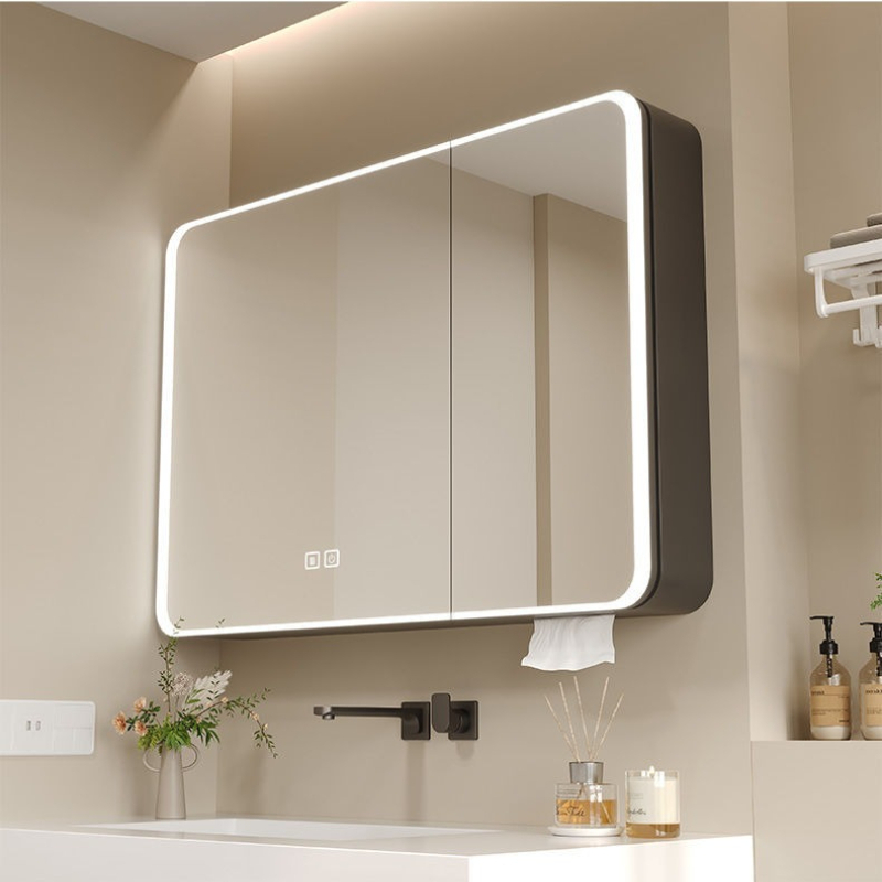Bathroom Mirror Led - LED 욕실 거울 캐비닛 알루미늄 라운드형