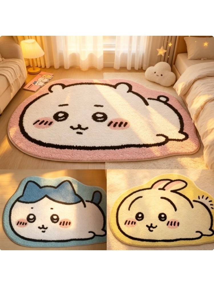 Home Bathroom Mats - 치이카와 만화 러그 애니메이션 하치와레 우사기