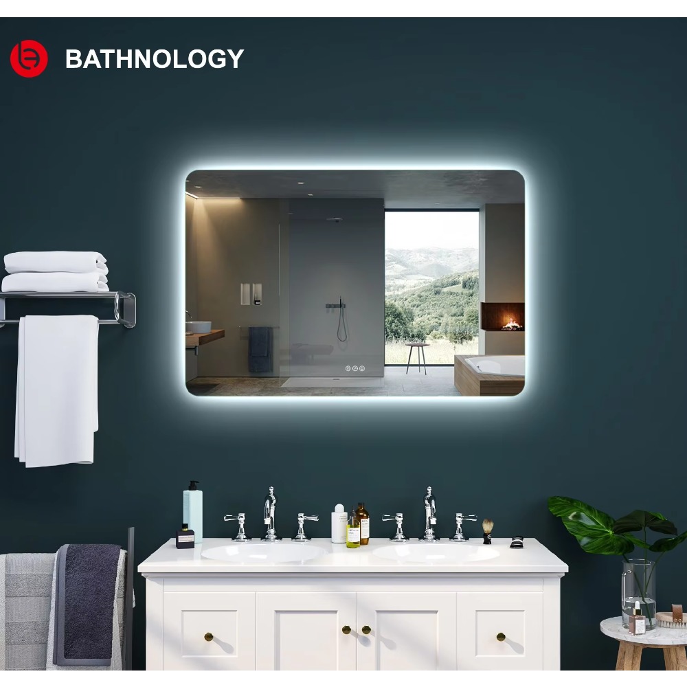 Bathroom Mirror Led - 제조업체 백라이트 사각형 대형 LED 거울