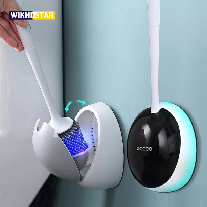 Home Bathroom Cleaning Kit - WIKHOSTAR TPR 실리콘 화장실 브러시 WC
