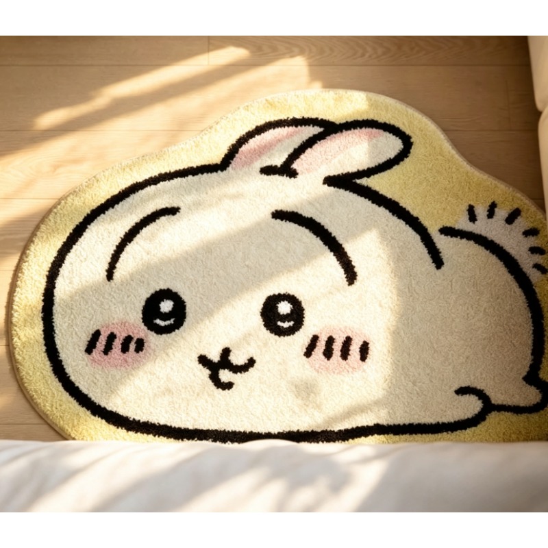 Home Goods Bathroom Rugs - 애니메이션 치이카와 플러시 러그 하치와레 &