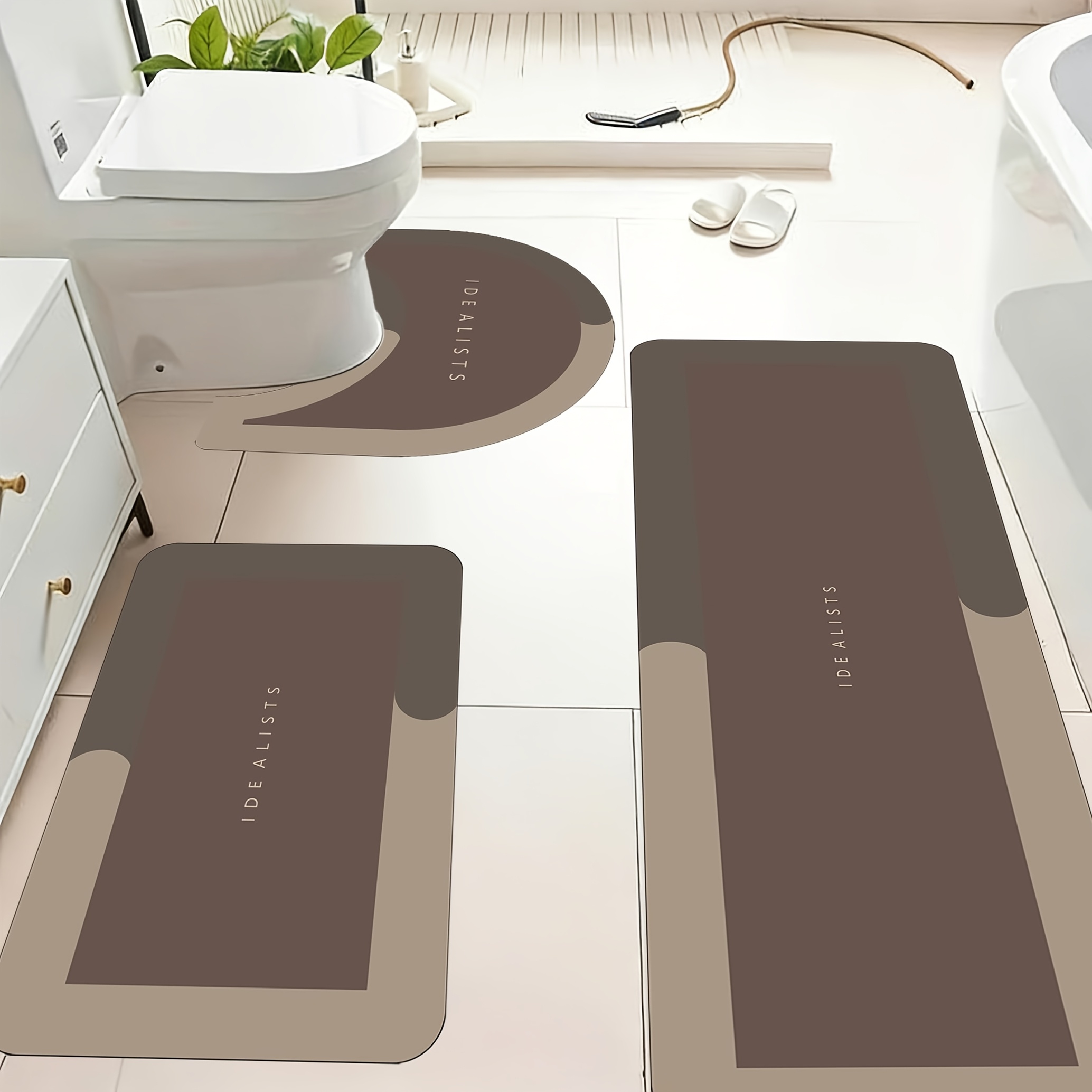 Home Made Bathroom Vanity - 모던 미니멀리스트 욕실 매트 세트, 욕실