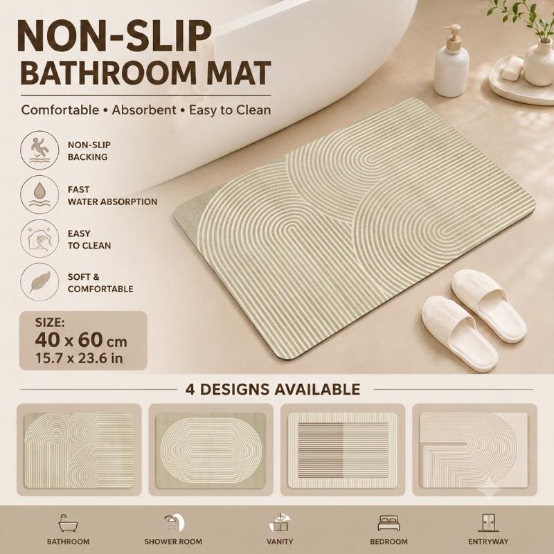 Home Bathroom Mats - 규조토 욕실 매트 빠른 건조 흡수성