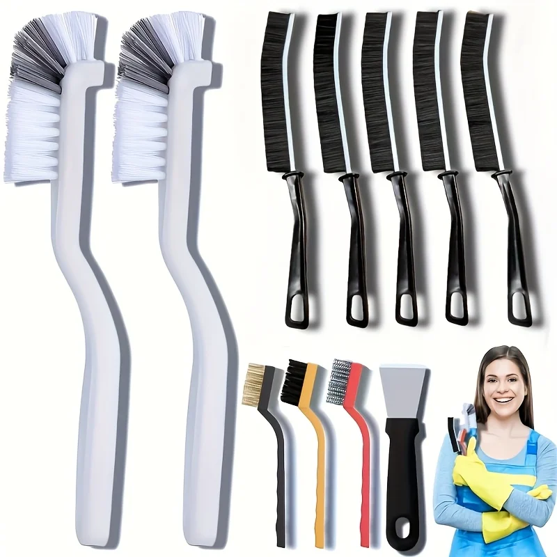 긴 손잡이가 있는 11개 다목적 청소 브러시 ​​세트  - Home Bathroom Cleaning Kit 리뷰 및 가격