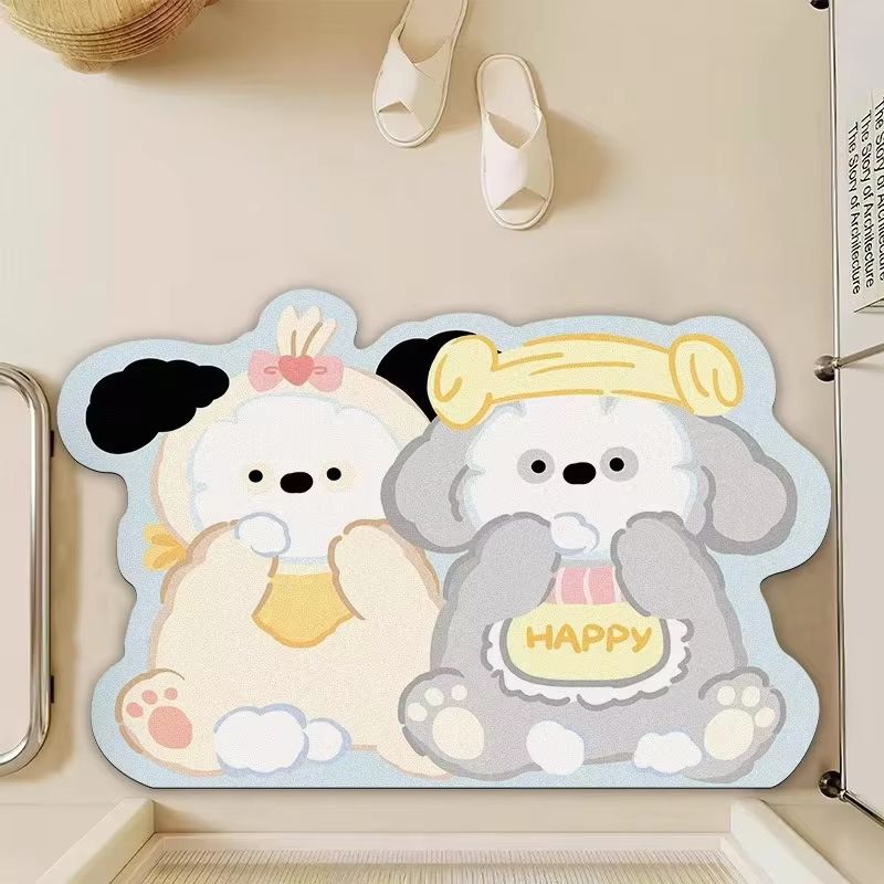 VIKAMA 한국식 크림 모양 도어매트, 초흡수성 미끄 - Home Made Bathroom Vanity 리뷰 및 가격