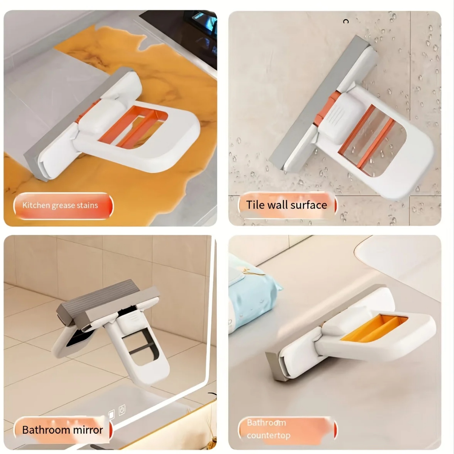 걸레 및 스펀지 세트 자동 물 짜기 기능 미니 휴대용  - Home Bathroom Cleaning Kit 리뷰 및 가격