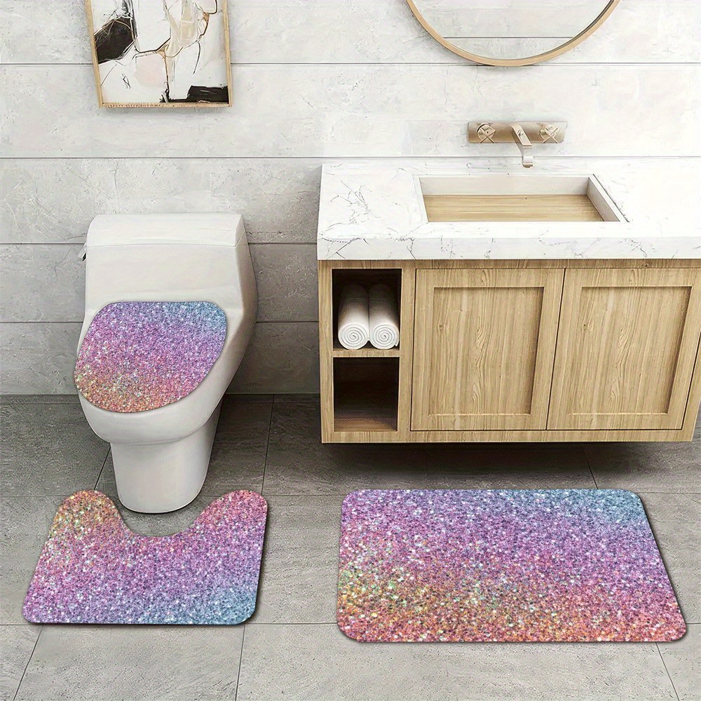 럭셔리 글리터 욕실 매트 세트 (욕실 러그, 홈 데코, - Home Made Bathroom Vanity 리뷰 및 가격