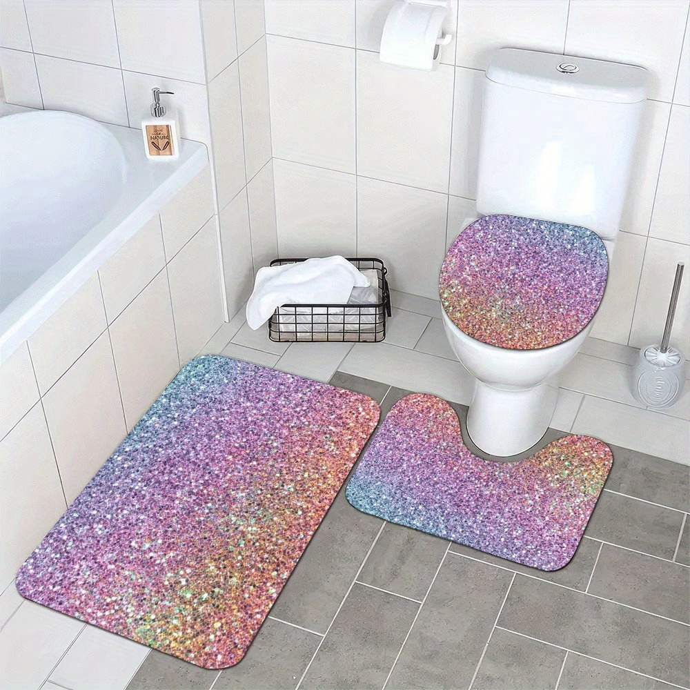 럭셔리 글리터 욕실 매트 세트 (욕실 러그, 홈 데코, - Home Made Bathroom Vanity 리뷰 및 가격