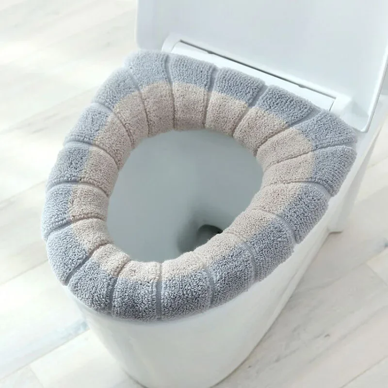 따뜻한 호박 무늬 변기 매트 더블 1개 욕실용품 니트  - Home Bathroom Mats 리뷰 및 가격
