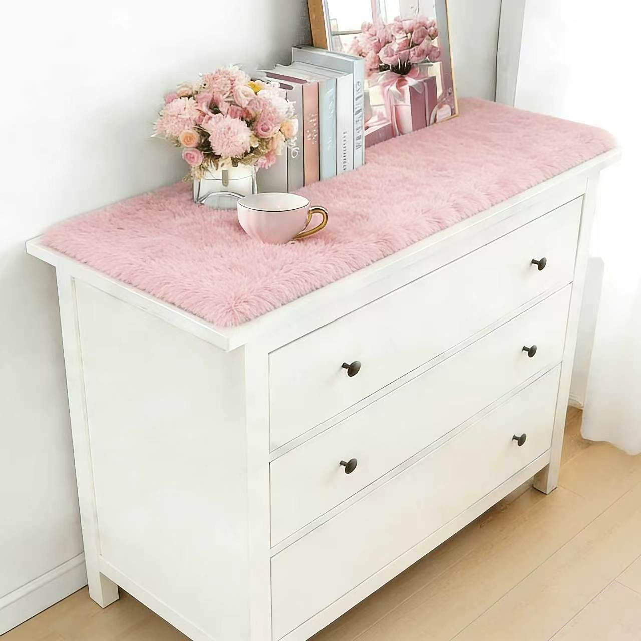 VIKAMA 그라데이션 플러시 카펫 고급 화장대 TV  - Home Made Bathroom Vanity 리뷰 및 가격