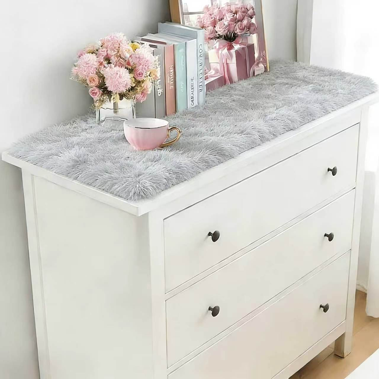 VIKAMA 그라데이션 플러시 카펫 고급 화장대 TV  - Home Made Bathroom Vanity 리뷰 및 가격