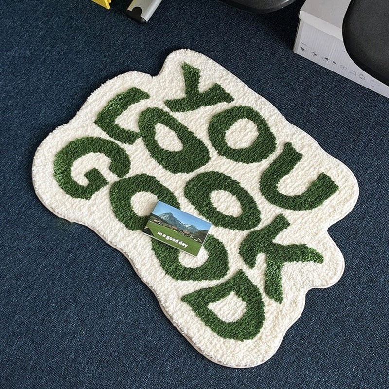 Tufted 당신은 잘 보입니다 러그 맞춤형 수제 러그 - Home Goods Bathroom Rugs 리뷰 및 가격