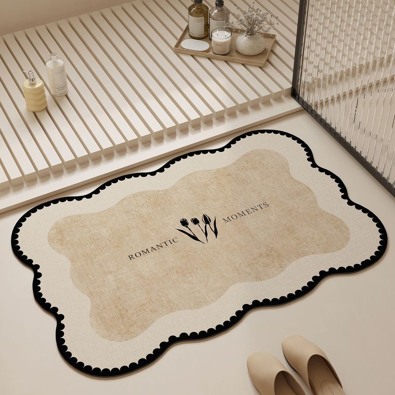 VIKAMA 구름결 무늬 모양의 욕실 매트, 초흡수성  - Home Made Bathroom Vanity 리뷰 및 가격