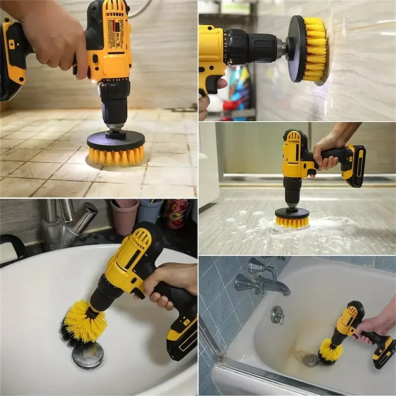 3개/세트 드릴 브러시 세트 파워 스크러버 세척 브러시 - Home Bathroom Cleaning Kit 리뷰 및 가격