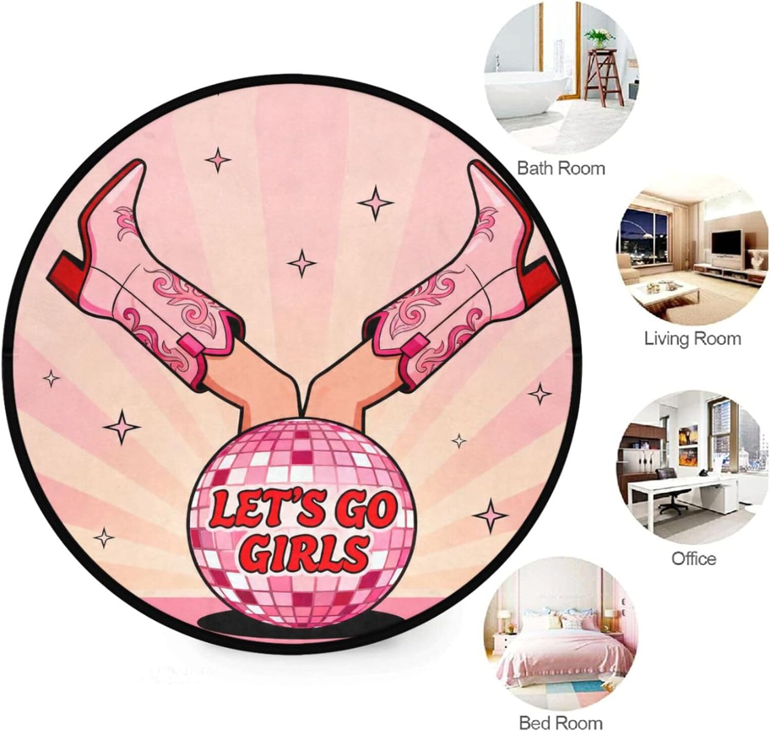 둥근 푹신한 힐 모양 러그 매트 소녀들 집 꾸미기 화장 - Home Made Bathroom Vanity 리뷰 및 가격