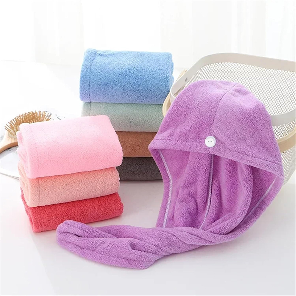 1PC 산호 플리스 헤어 타월 랩 여성용 퀵 드라이 헤 - Home Bathroom Equipment 리뷰 및 가격