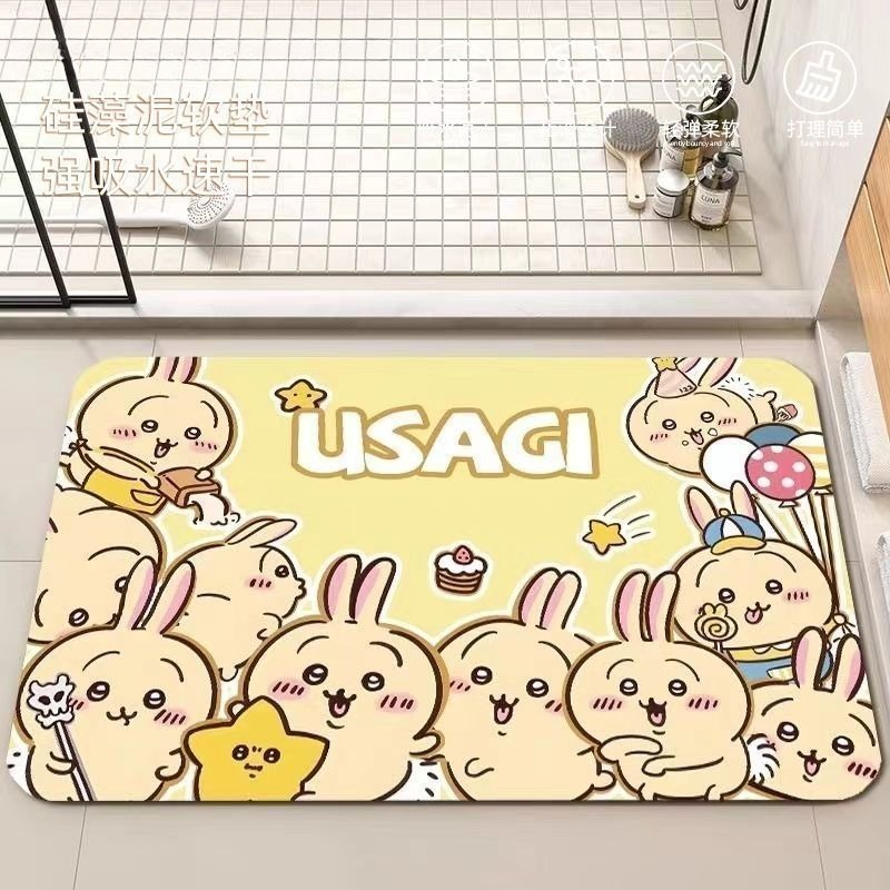 애니메이션 Chiikawa Hachiware Usagi - Home Bathroom Mats 리뷰 및 가격