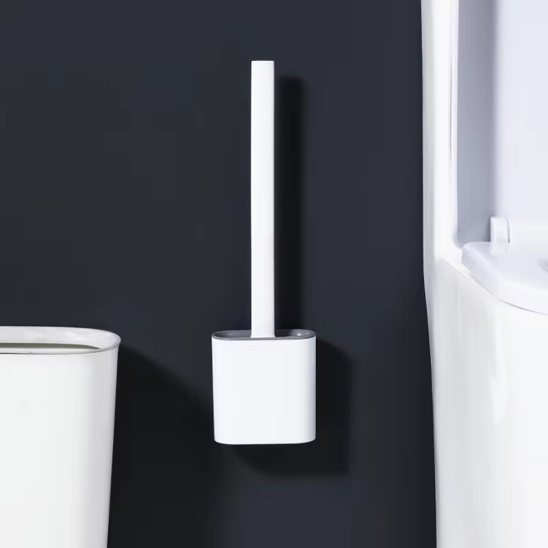 1PC 검은 벽 마운트 화장실 브러시 실리콘 플랫 브러 - Home Bathroom Cleaning Kit 리뷰 및 가격