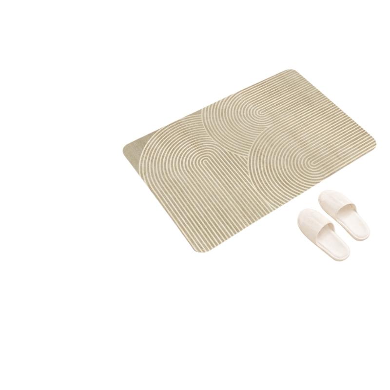 규조토 욕실 매트 빠른 건조 흡수성 베이지 스트라이프  - Home Bathroom Mats 리뷰 및 가격